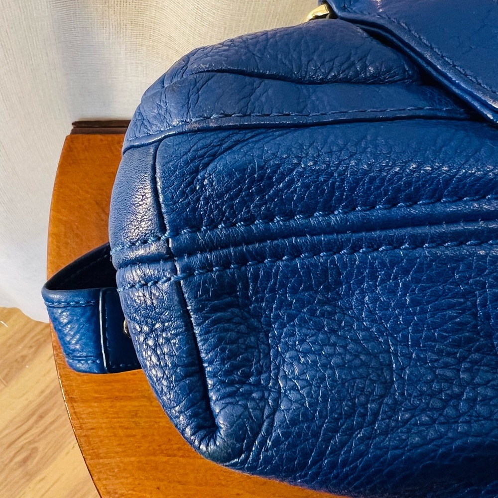MICHAEL KORS royal blue bucket style hobo leather purse - Picture 8 of 14
